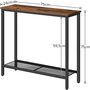 Slim Console Table Entryway Display Table With Shelves, thumbnail 8 of 9