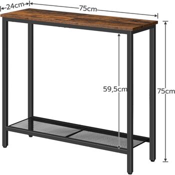 Slim Console Table Entryway Display Table With Shelves, 8 of 9