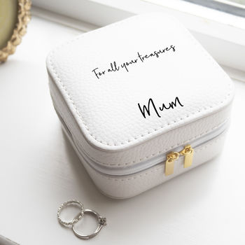 Personalised White Travel Jewellery Case, 3 of 3