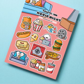 Movie Night Sticker Sheet | Cute Stickers, 5 of 5