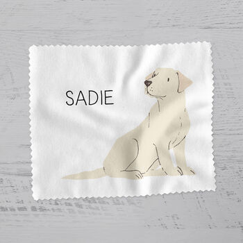 Personalised Labrador Glasses Cleaning Cloth, 3 of 3