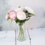 Faux Pink Peony Bouquet In Vase, thumbnail 1 of 5
