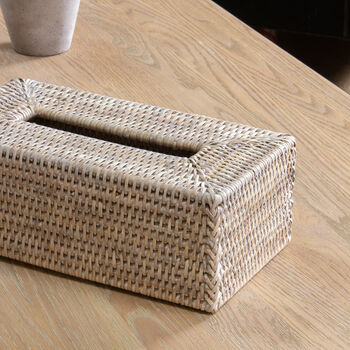 Marbury Rectangle Rattan Tissue Box Cover, 3 of 3