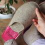Light Weight Personalised Felt Slippers, thumbnail 2 of 12