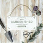 Personalised Hanging Metal Garden Shed Sign, thumbnail 5 of 9