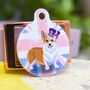 Personalised Queen's Jubilee Dog ID Tag Flag Corgi, thumbnail 6 of 12