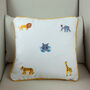Children's Safari Embroidered Nursery Cushion, thumbnail 3 of 8