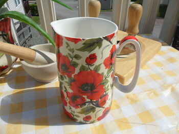 Medium Jug In Red Poppy Design, 4 of 9