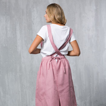 Crossover Linen Pinafore Apron, 10 of 12