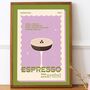 Retro Espresso Martini Print, thumbnail 1 of 5