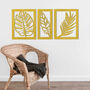 Three Piece Set Wooden Leaves: Nature Wall Art Decor, thumbnail 9 of 12