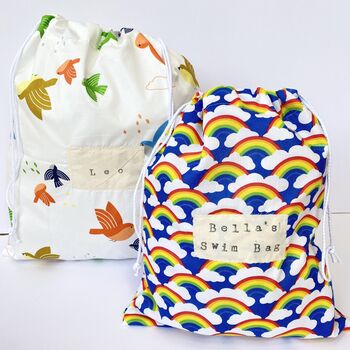 Personalised Swim Bag, Waterproof Lined Drawstring Bag, 3 of 12