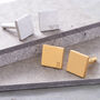 Personalised Square Contemporary Cufflinks, thumbnail 1 of 3