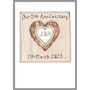 Personalised Wood 5th Wedding Anniversary Card, thumbnail 2 of 7