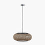 Large Black And Natural Rattan Pendant Ceiling Light, thumbnail 4 of 9