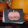 Happy Halloween Pumpkin Greetings Card, thumbnail 2 of 5