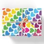 Rainbow Hearts Wrapping Paper, thumbnail 1 of 3