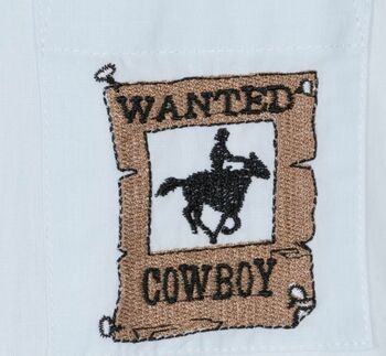 Boy's Personalised Cowboy Cotton Pyjama Short Set, 3 of 6