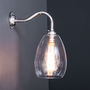 Clear Small Glass Wall Light, thumbnail 5 of 9
