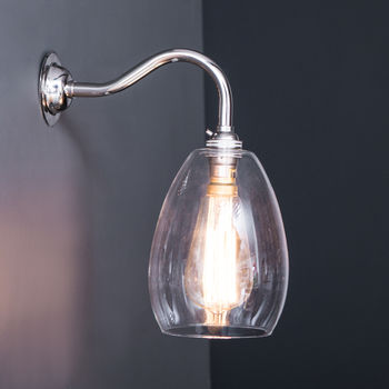Clear Small Glass Wall Light, 5 of 9