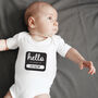 Personalised Hello My Name Is Short Sleeve Bodysuit, thumbnail 4 of 5