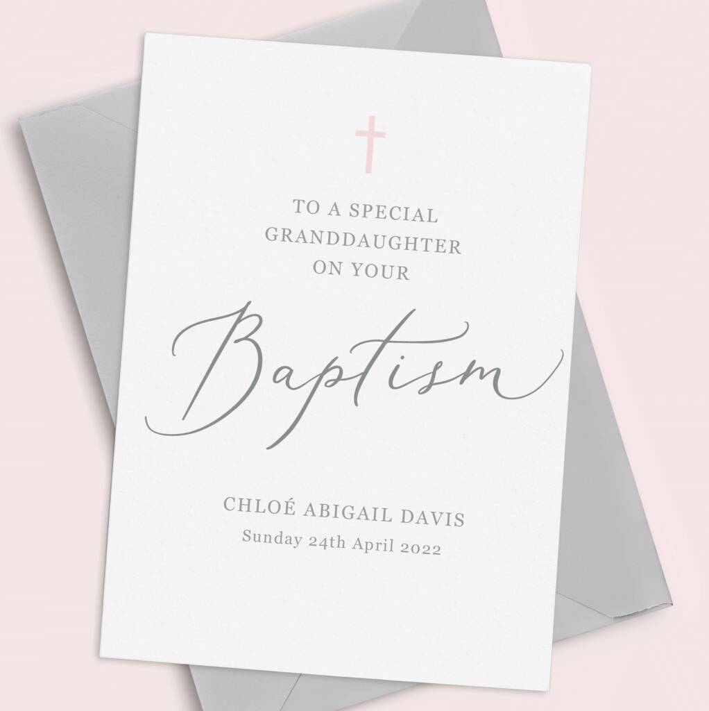 Cross Special Granddaughter Baptism Day Card