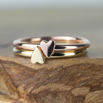 Handmade Solid Gold Heart Ring, 2 of 6