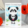 Personalised Panda Father's Day Card, thumbnail 1 of 7