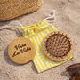 Bon Voyage 'Viva La…' Travel Mirror Hairbrush | Gift Bag | Holiday Accessory | Wooden Brush, thumbnail 1 of 4