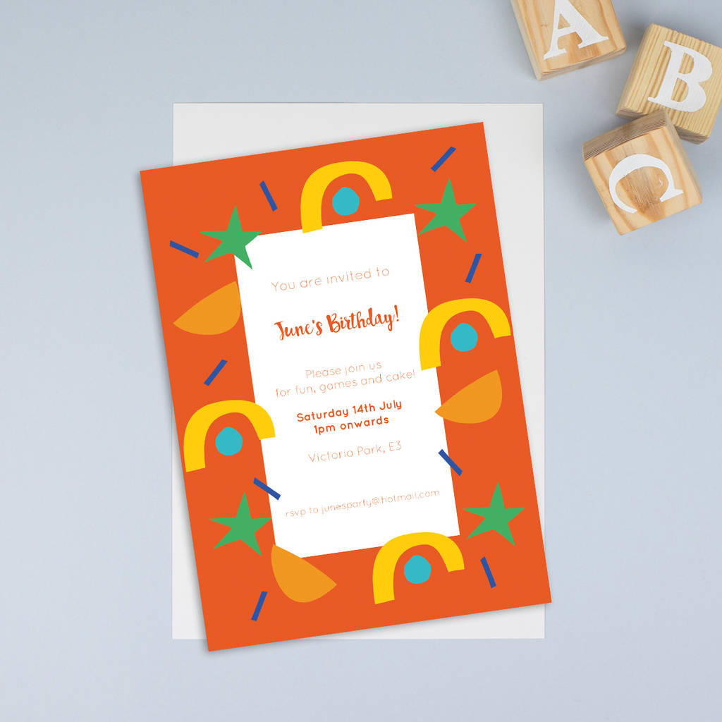 birthday party invitations by lizzie chancellor | notonthehighstreet.com