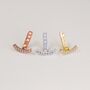 Topaz November Birthstone Gold Plated Silver Ear Jackets, thumbnail 4 of 8