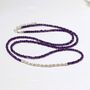 Long Amethyst And Sterling Silver Beaded Necklace, thumbnail 4 of 11