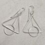 Sterling Silver Triangle And Circle Dangly Earrings, thumbnail 6 of 7