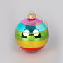 G Decor Sparkling Rainbow Glass Christmas Tree Bauble, thumbnail 2 of 4