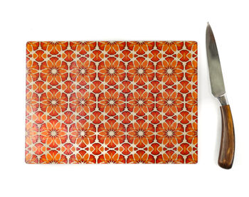 Moroccan Flower Kitchen Chopping Board, 6 of 11