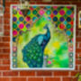Peacock Illustrated Print, Outdoor Wall Decor, thumbnail 1 of 10
