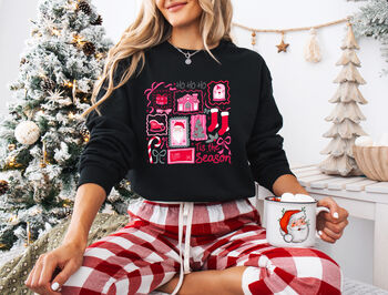 Tis The Season Christmas Holiday Collage Sweatshirt, 2 of 7