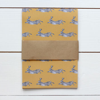 Hare Print Gift Wrap With Card Option, 5 of 5