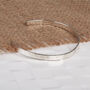 Sterling Silver Hammered Torque Bangle, thumbnail 2 of 4