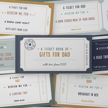 Personalised Book Of Giftable Tickets For Dad/Grandad, 3 of 12