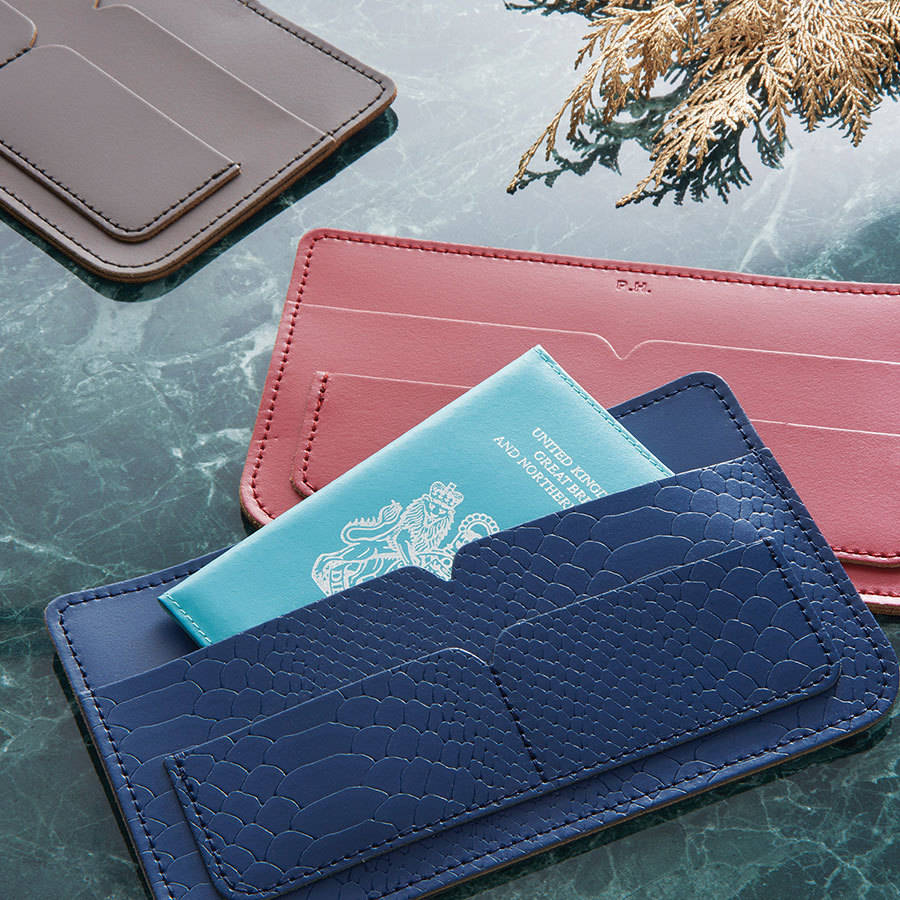 personalised travel wallet by britstitch