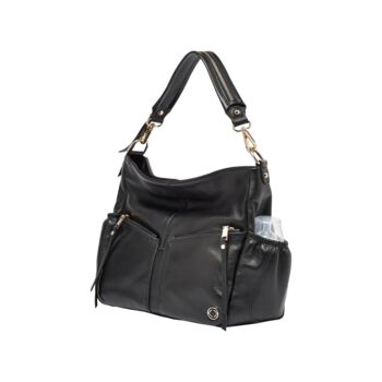 Lennox Midi Black Leather Handbag, 3 of 10