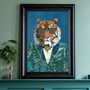 Custom Fashion Tiger Jungle Jacket Art Print, thumbnail 2 of 8