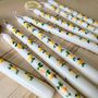 Ivory Hand Painted Lemon Taper Candle, thumbnail 2 of 9