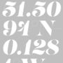 Personalised Coordinates Scandi Print In Neutrals, thumbnail 6 of 7