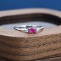 Natural Ruby Ring In Sterling Silver, thumbnail 1 of 11