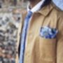 Dancys Mens Black And Blue Floral Pocket Square, thumbnail 3 of 8