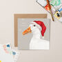 Gold Foil Goose Christmas Card, thumbnail 1 of 4