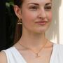 Gold T Bar Hoop Earrings, thumbnail 8 of 8