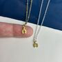 Tiny Horse Shoe Good Luck Charm Necklace, thumbnail 5 of 6